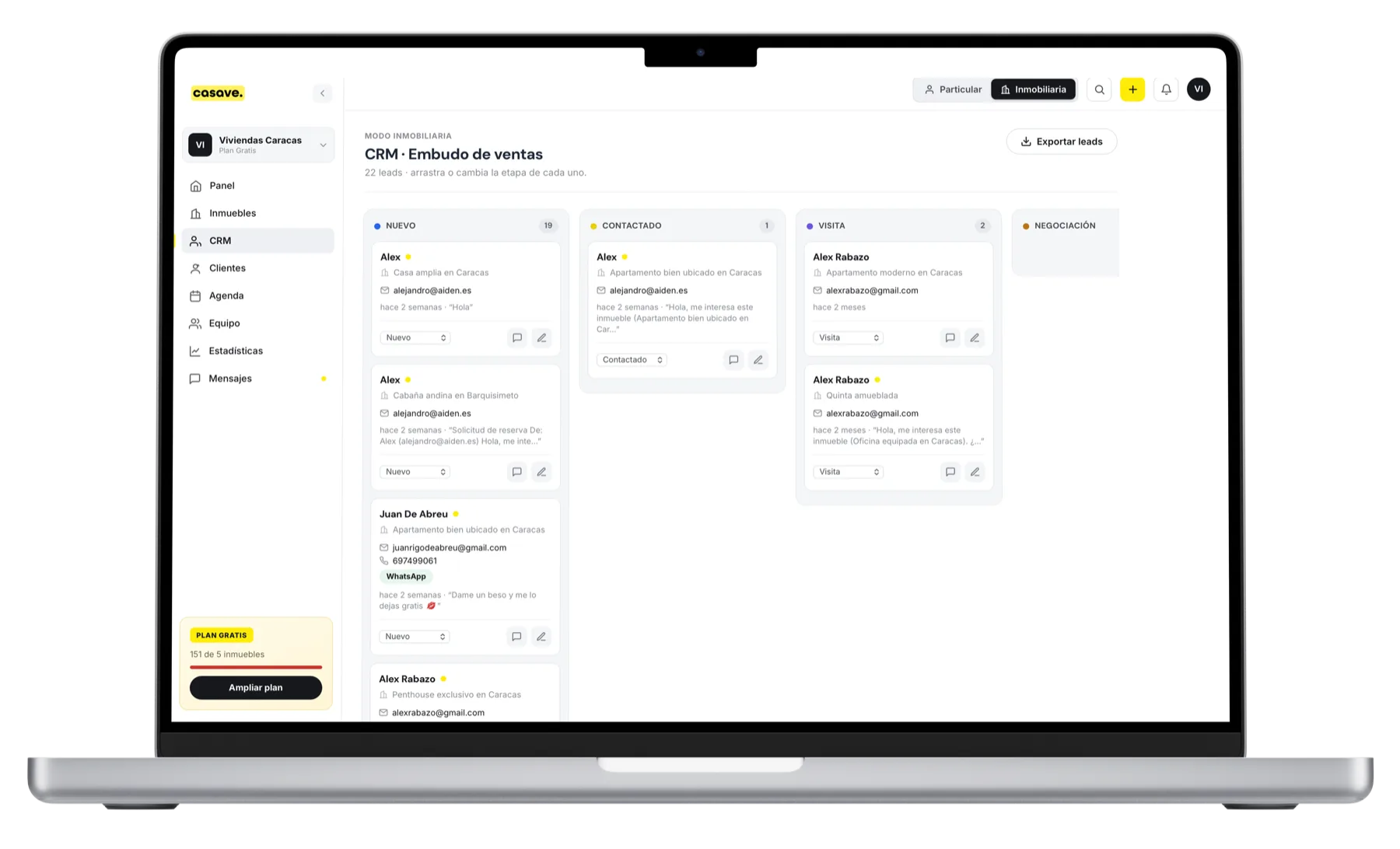 Un CRM, no una bandeja de correo