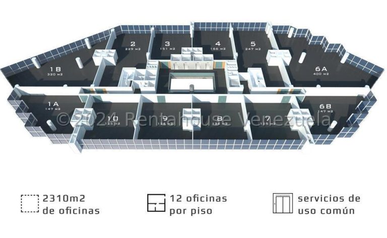 Oficina de 126 m² en Los Naranjos del Cafetal, Caracas